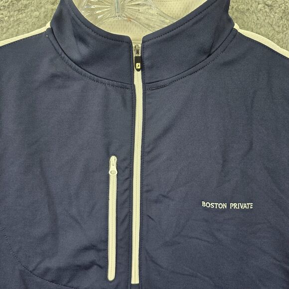 Footjoy Men's Blue Half Zip Golf Pullover Wicking Performance Size L - Picture 2 of 10